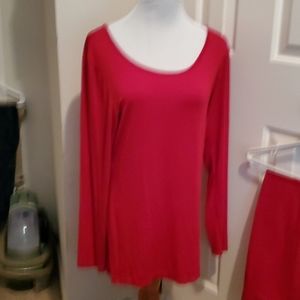 Sousuoty red long sleeve tshirt size M